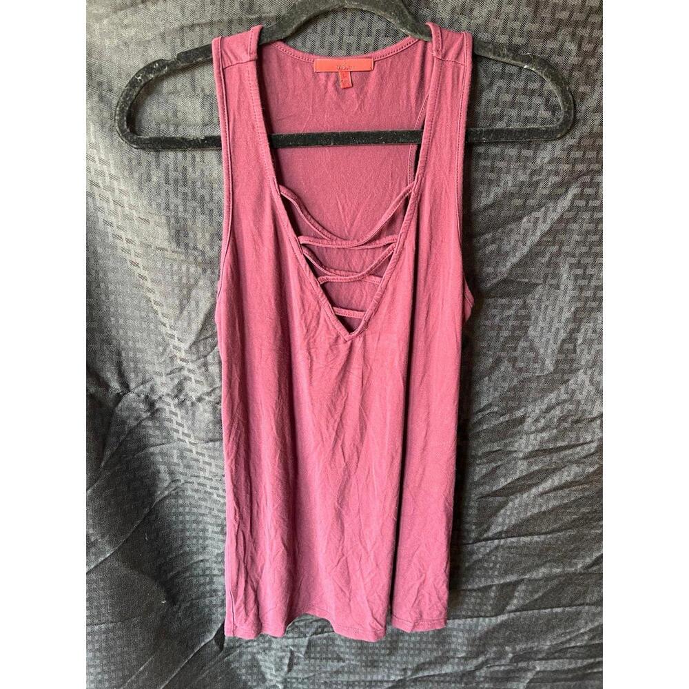 BKE Red Burgundy tank top